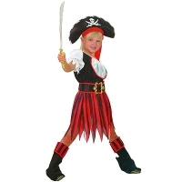 Детский маскарадный костюм "Пиратка" артикул 12393b.