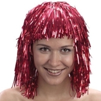 Маскарадный парик из дождика, цвет: красный 12834 артикул 12406b.