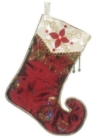 Новогодний носок для подарков, цвет: бордовый 12489 артикул 12408b.