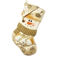 Новогодний носок для подарков "Снеговик" 12493 артикул 12486b.