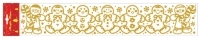 Оконное украшение "Снеговик" Цвет: золотистый 15013 артикул 12518b.